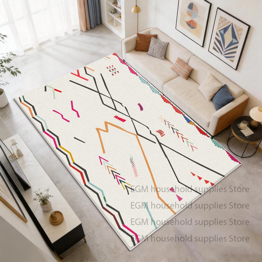 Ethnic style Rug Assorted Colorful Geometric Tribal Pattern Home Decor Carpet Non-Slip washable study Floor Mat customizable