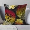 England Style Abstract Vintage Pillow Case Anti-dustmite Pillowcase Invisible zipper silky short plush Sofa cushion cover