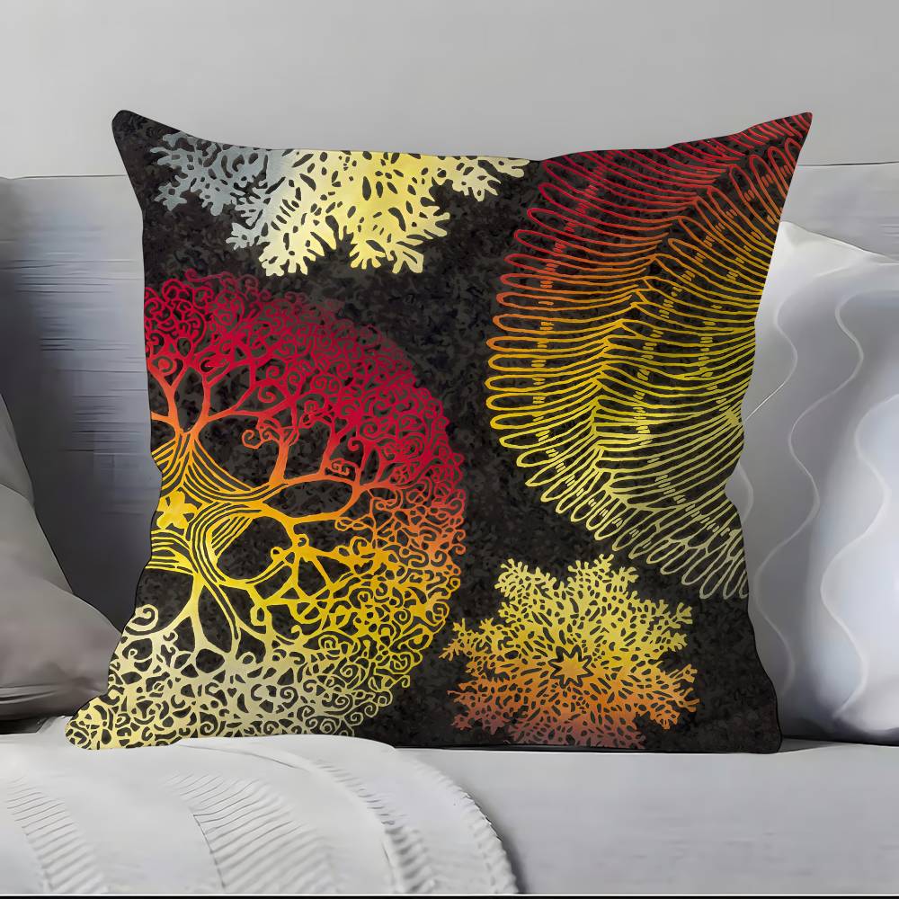 England Style Abstract Vintage Pillow Case Anti-dustmite Pillowcase Invisible zipper silky short plush Sofa cushion cover