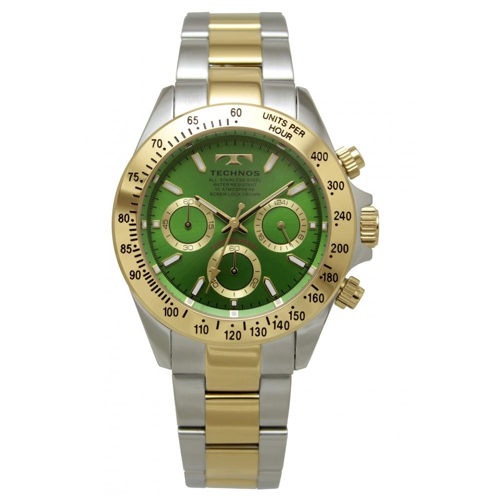 

[technoS] Watch Chronograph 10 Atm Waterproof T4b73tm Men S Gold