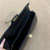 Mirror-finish Diamond Handle Flap Bag, Patent Leather Chain Bag, Handbag, Single Shoulder Crossbody Bag, Fashionable Top-grain Cowhide