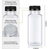 5 Pcs 8 Oz Plastic Juice Bottles Empty Clear Containers with Tamper Proof Lids for Juice, Milk and Other Beverage