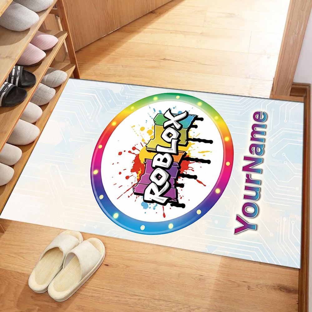 Roblox 400 Personalized Text Carpet Design for Bedrooms Hallway Game Room Foyer Antislip Carpet Decorate Offices Perfect Gift for Women/Men