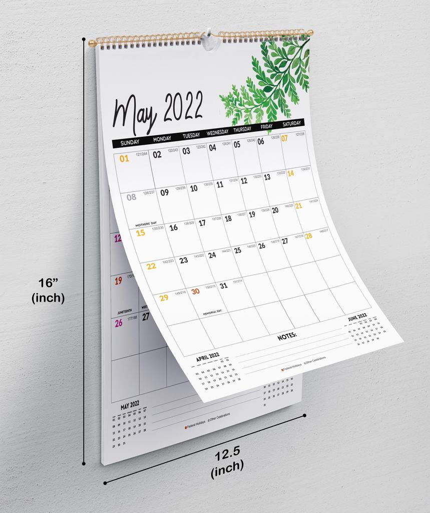 Inkdotpot Inkdotpot 16x12,5 Wandkalender – läuft bis Dezember 2023. Hängender Monatskalender mit Spiralbindung 2022–2023