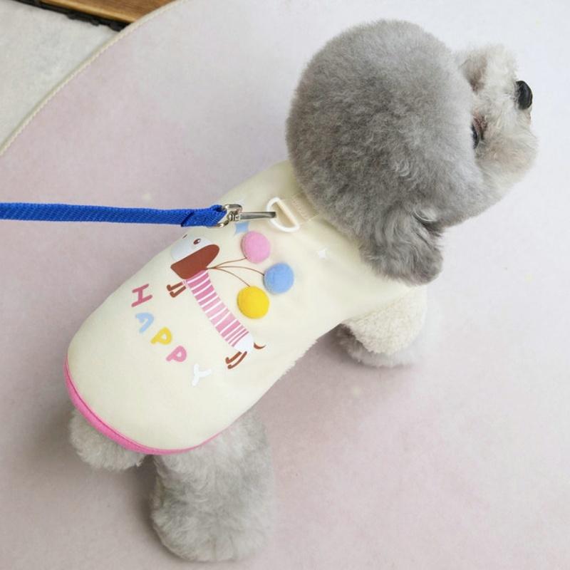 Luxury Cute Dog Clothes Autumn Dog Hoodies Warm Pet Sweater Soft Puppy Pullovers Cartoon Print Cat Vest Pet Shirt Poodle Apparel