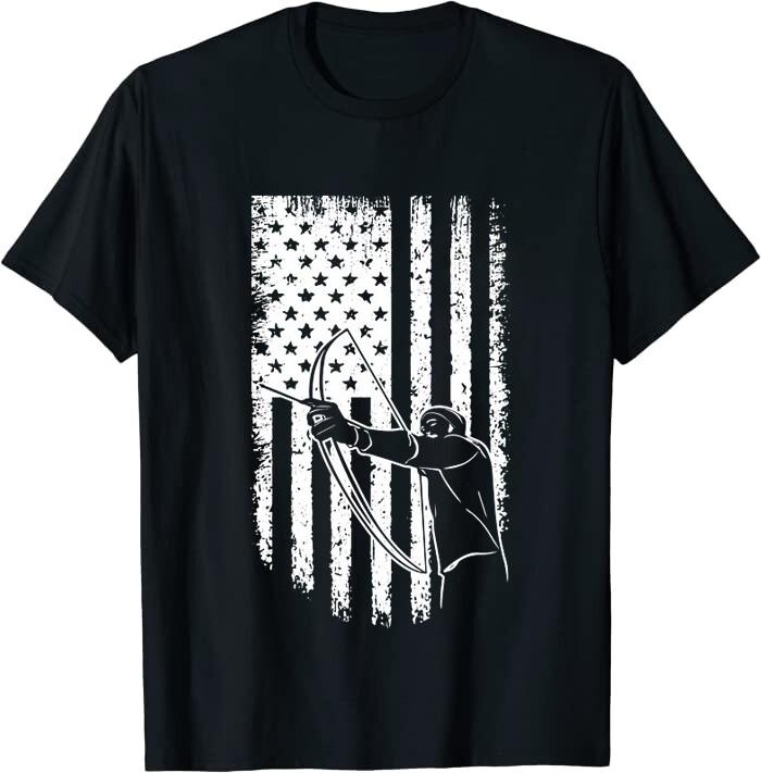 Vintage Archery American Flag Classic Tee T-Shirt XXXXL