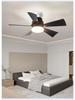 2025 E27 Screw Base Fan Light with Detachable Blades, Replaceable Light Source, Three-Color Stepless Dimming, and Timer