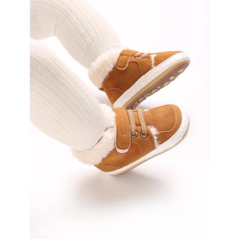 Baby Winter Boots Soft Snow Shoes Toddlers Warm First Walkers Solid Color Design