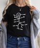 Funny Ow Stick Figure TShirt Pain Humor Graphic Tee Sarcastic Meme Shirt