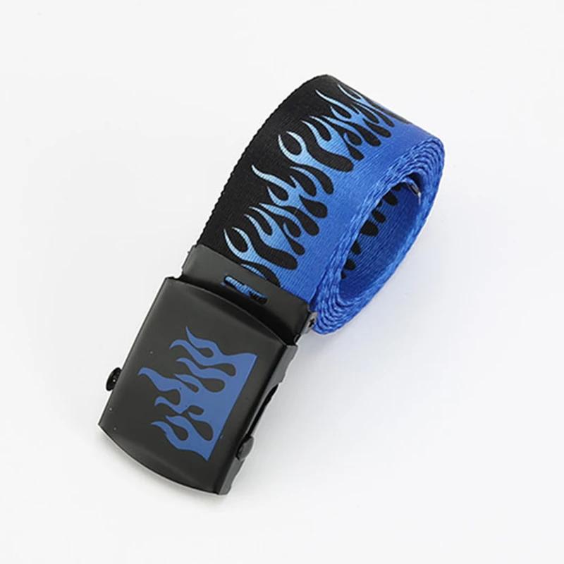 Punk Flame Belt - Trendy Hip-hop Street Bad Boy Personality Decoration Durable for Both Men and Women Trendy Eyelet Belt