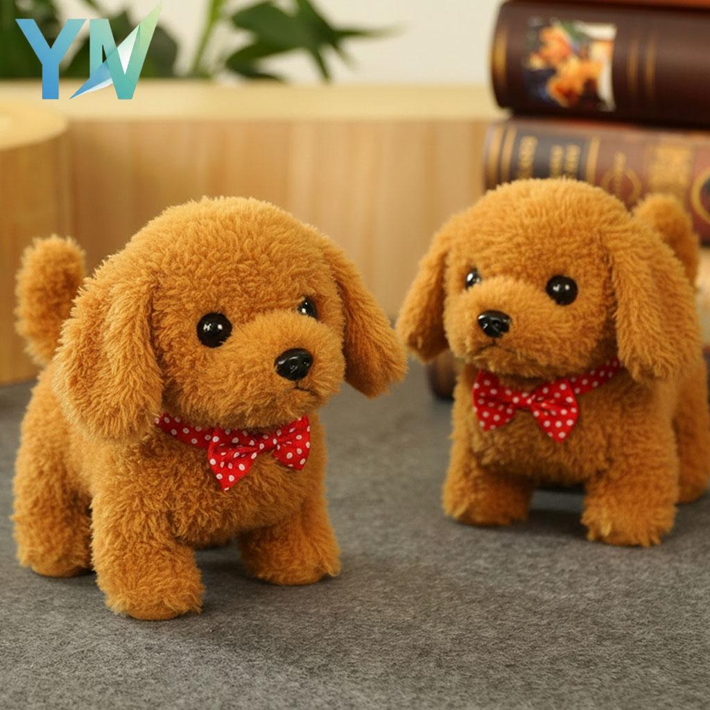 Realistic Robotic Dog Toy Interactive Plush Puppy with Barking Walking Sounds Like A Real Pet Smart Stuffed Animal Gift