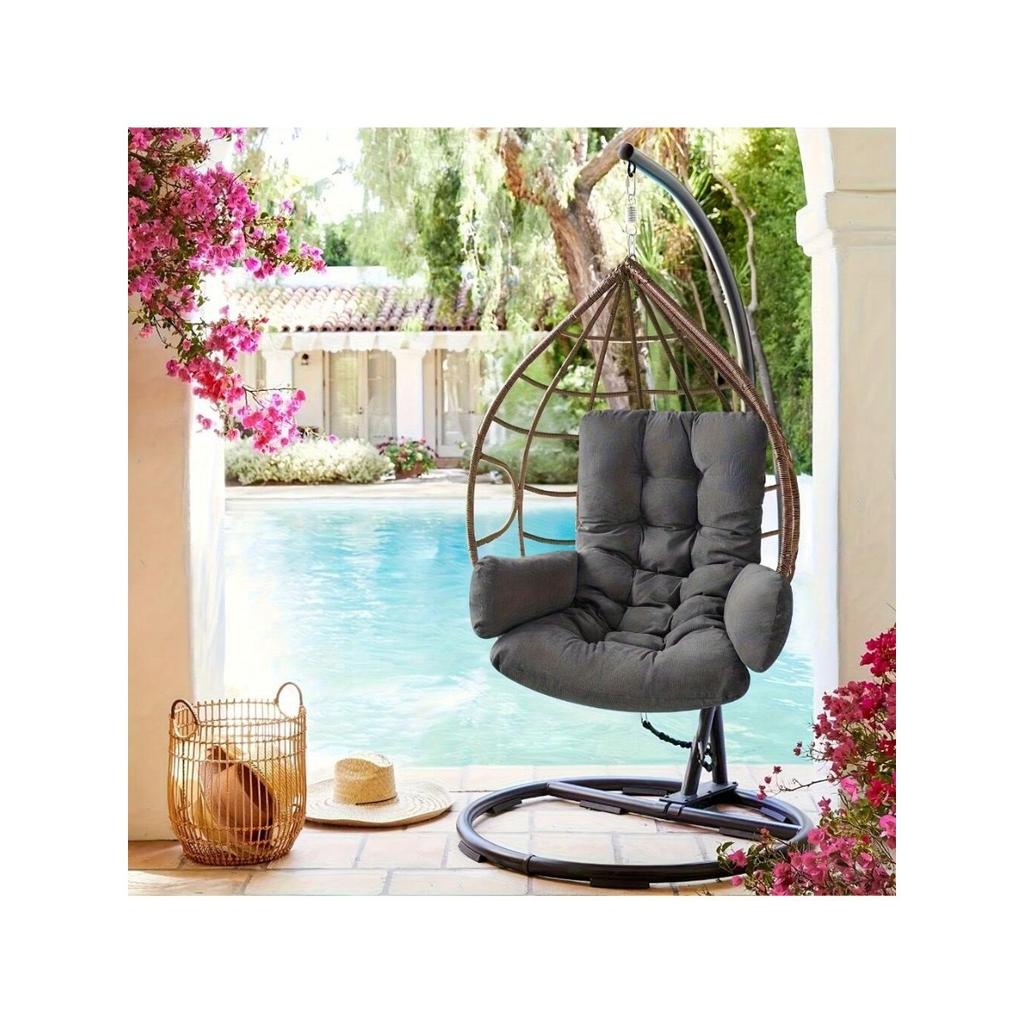 Thickened Waterproof Outdoor Hanging Basket Cushion, Suitable for Chairs, Hanging Baskets, and Lounge Chairs