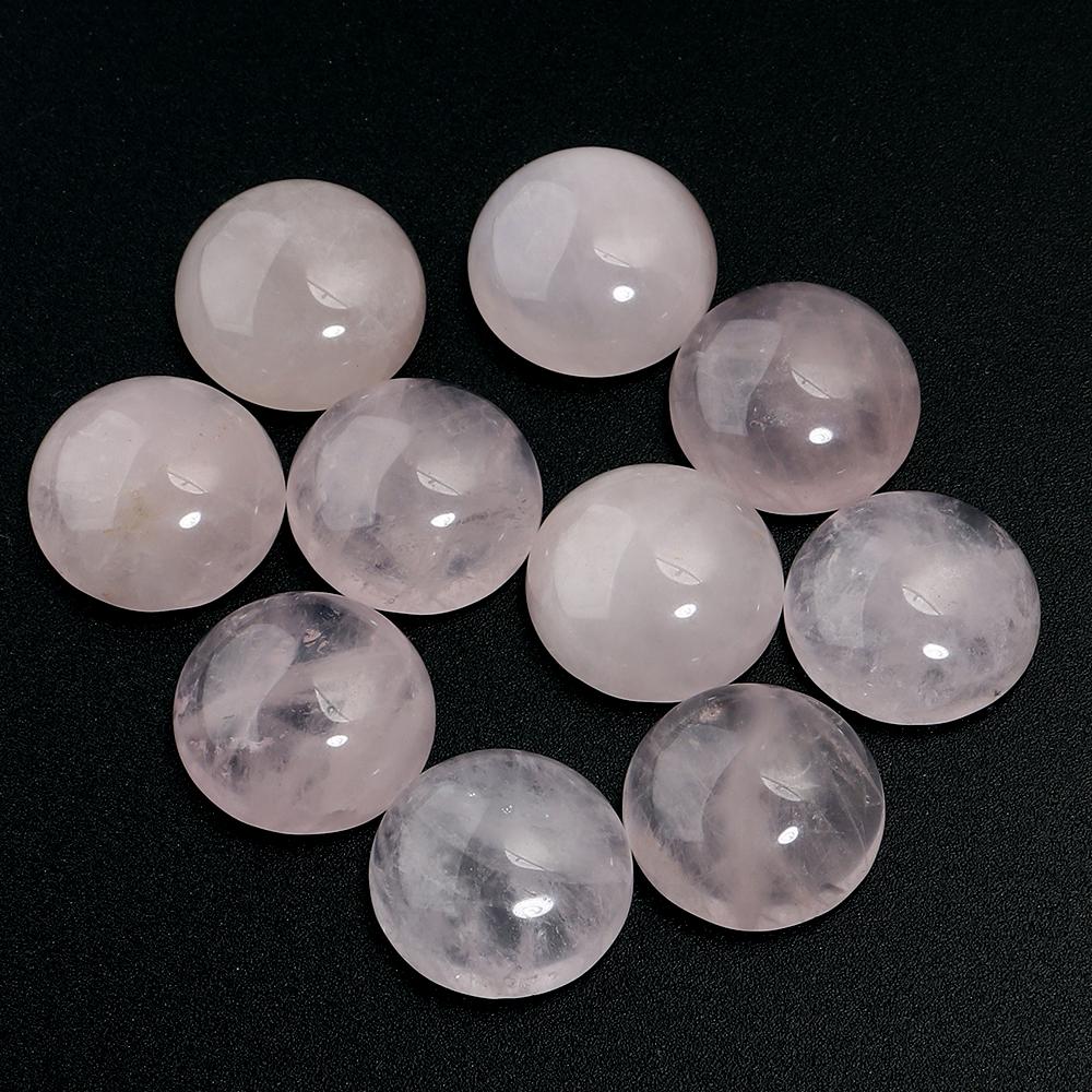 5/10pcs Natural Stone Cabochon Beads Powder Crystal Round Flatback Cabochon Cameo For Jewelry Making DIY Rings Necklace Supplies