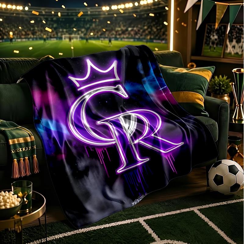 Colorado Baseball Blanket Lightweight Flannel Bedding Blanket Perfect for Travel, Camping, Living Rooms, Offices, Sofas, Fan Christmas gift