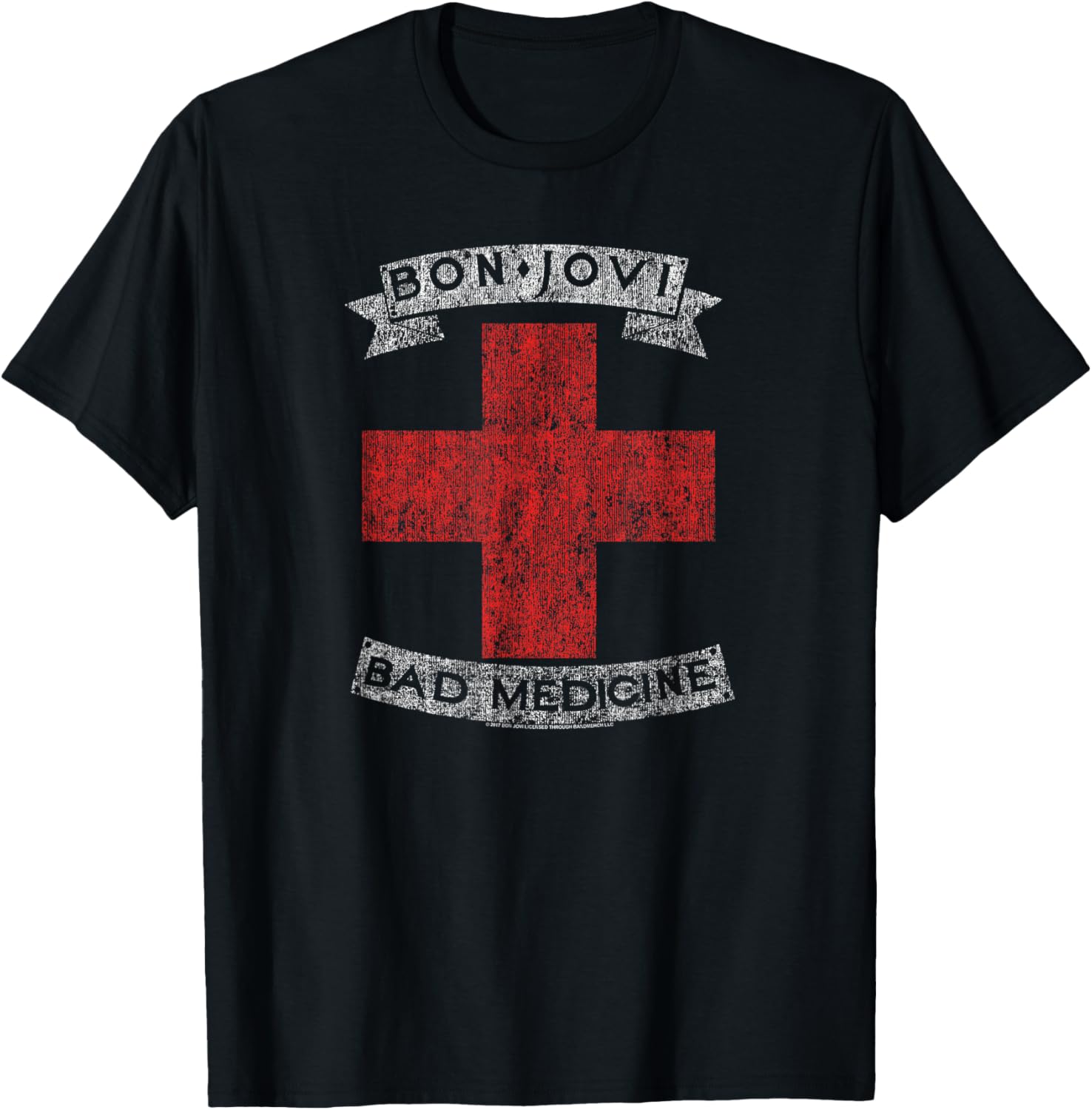 Bon Jovi Bad Medicine Red Cross T-shirt S