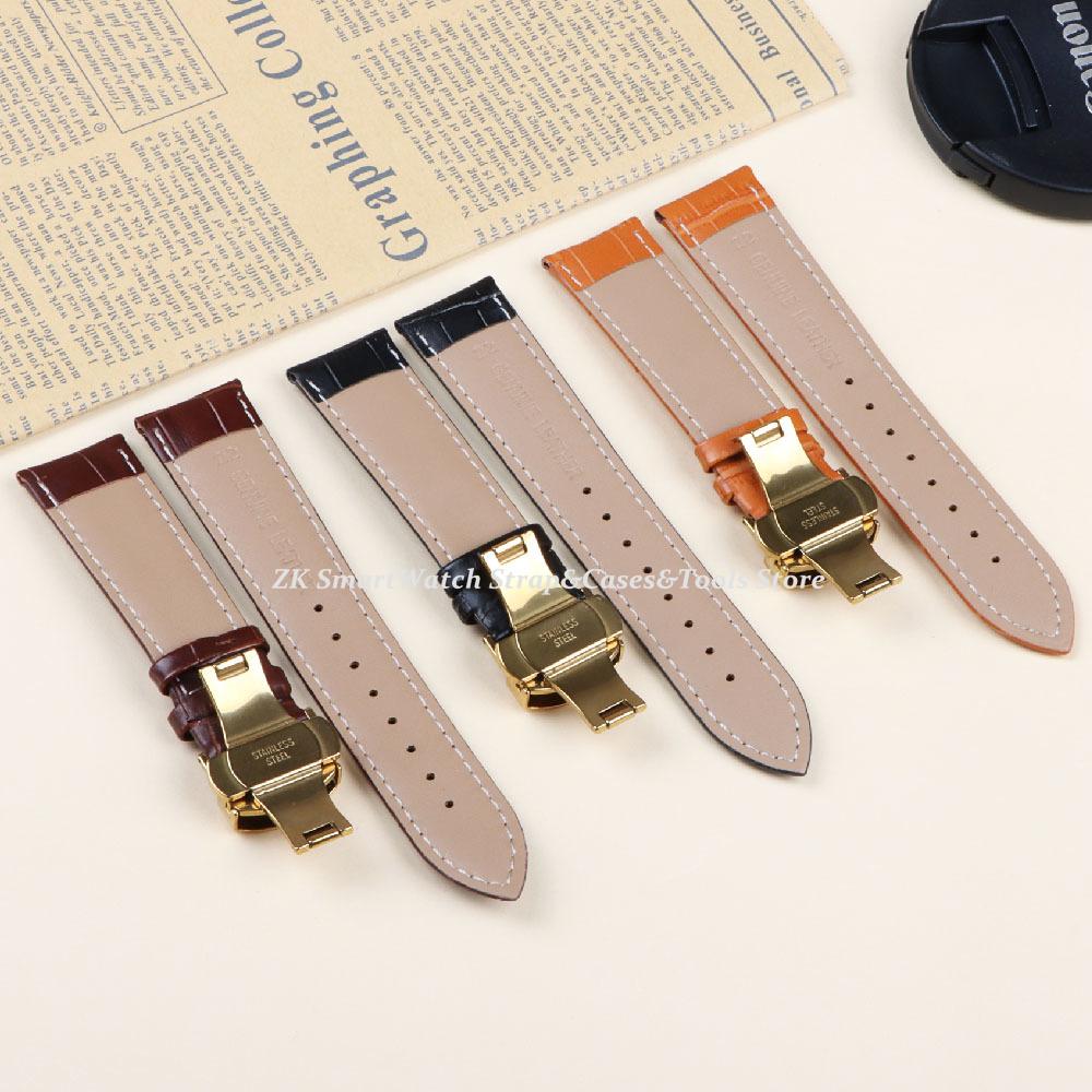 Paski do zegarka ze skóry naturalnej z pudełkiem Pasek do zegarka 14 mm 16 mm 18 mm 20 mm 21 mm 22 mm 24 mm Bransoleta do zegarka Zapięcie motylkowe Pasek na nadgarstek