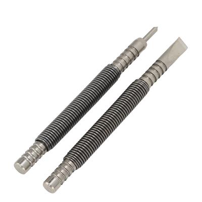 Outil de Pose d'Ongles 2 Pièces Acier à Haute Teneur en Carbone Double Extrémité Outil de Poinçonnage d'Ongles à Ressort Pose d'Ongles Sans Marteau
