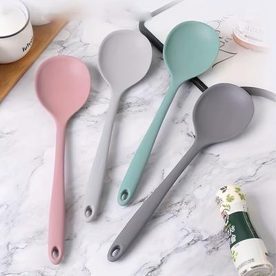 1pc Silicone Spatula, Food Grade Non Stick Cookware Safe, High Heat Resistant, Durable Kitchen Cooking Stirring Spoons