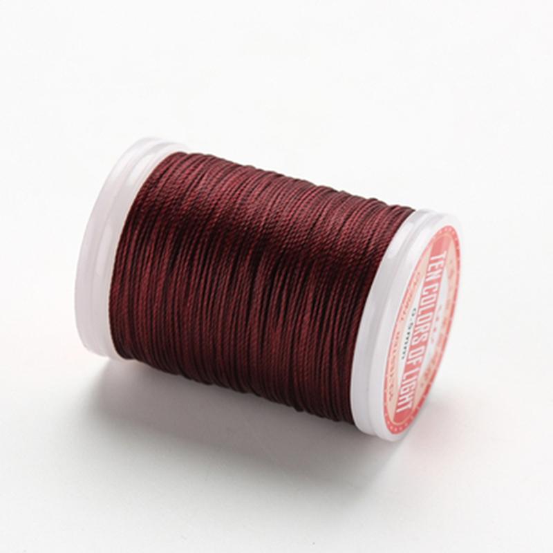0.5mm Round Waxed Thread Leather Sewing Craft Polyester High Quality Cord Wax Coated Strings Strength Thread Handmade