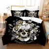 Home Bedding Set Queen King Full Size Twin Skull Print Duvet Cover Adult Duvet Cover and Pillow Cover Bedding