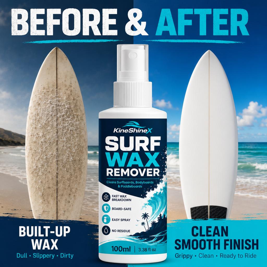 Surf Wax Remover Spray 100ml, Quickly Dissolve Old Surface Wax & Minimize Residue for Surfboards