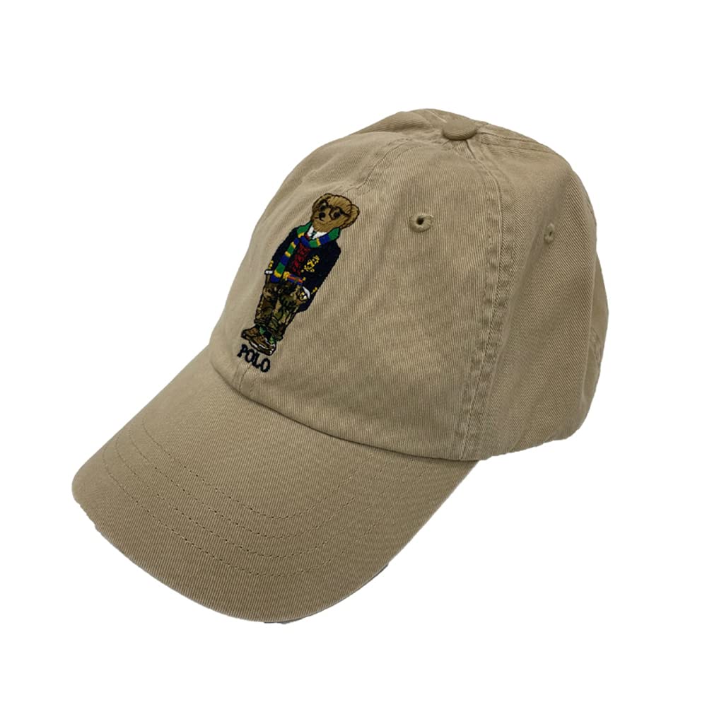 

Ralph Cap One Point Polo Bear Embroidery Hat (Polo Lauren) Men s Women s 0108968-KHAKI/GLASSES [Item]