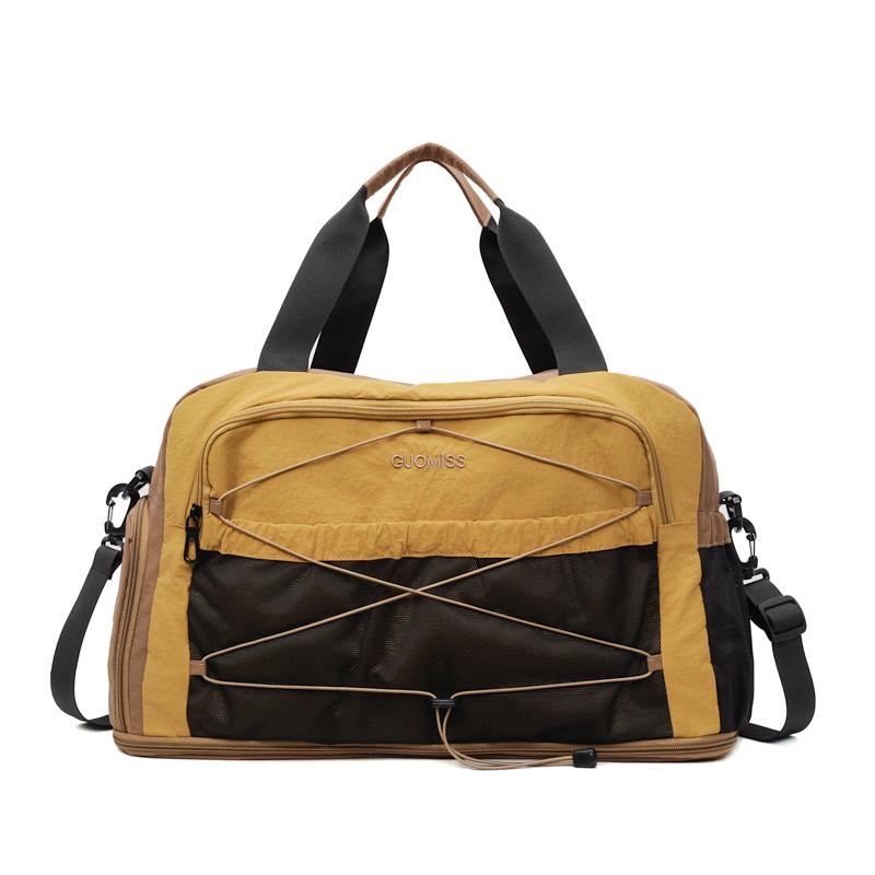Outdoor Travel Duffel Bag with Mesh Panel Multiple Zip Pockets Large Capacity Sport Weekend Bag