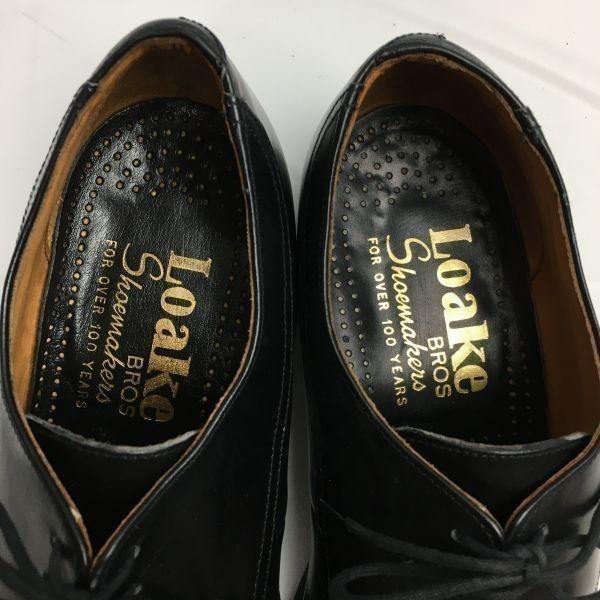 Loake Made In England Vintage Plain Toe Business Shoes Black Size 6EEE / 24.5-25.0cm Men's(USED)