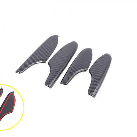 For Honda Civic Sedan  Carbon Fiber Door Armrest cover trim 4pcs