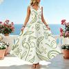 Floral Sleeveless Lightweight Maxi Dress Flowy Summer Dress for Vacation,Loungewear & Casual Wear,Versatile Fresh Style