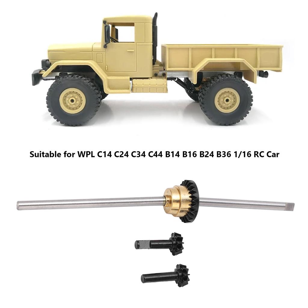 RC Metal Differential with Gear Middle Axle Modification Kit for WPL C14 C24 C34 C44 B14 B16 B24 B36 1/16 RC Car