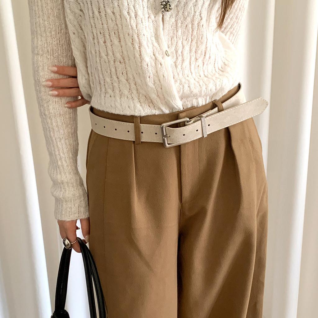 Pu Leather Belt For Women With Classic Pin Buckle For Casual And Office Wear