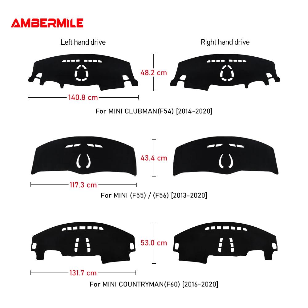 Flannel Dashboard Mat for Mini Cooper Clubman F54 F55 F56 F60 Anti-Slip Dash Cover