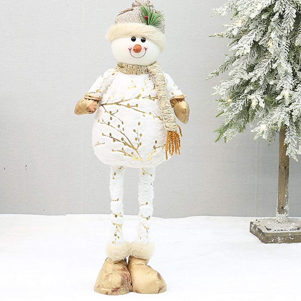 Festival Christmas Snowman Telescopic Doll Printing Merry Christmas Decoration  New Year Supplies