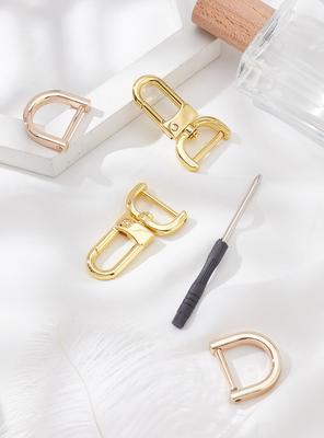 Jewelry Making Findings Kits Include Iron Screwdriver & Alloy Swivel Lobster Claw Clasps & Alloy D-Ring Shackles Clasps Golden