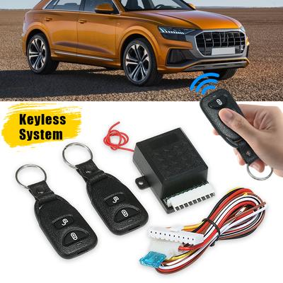 Kit central remoto universal para carro 12 V, trava de porta, sistema de entrada sem chave para veículo com 2 controles remotos 433,92 MHz