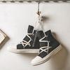 Owen Lässige Damen Sneaker High Top Kreuzgebunden Herren Freizeitschuhe Freizeit Design Schnürung Modische Sneaker Reißverschluss Botas