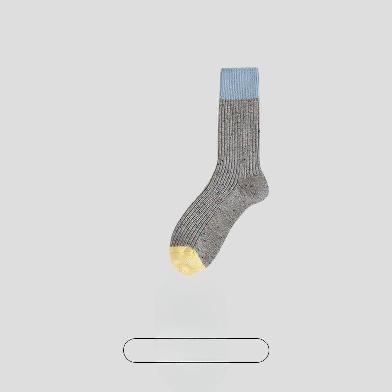 Women's Autumn and Winter Style Thickened Warm Point Yarn Sleeping Moon Wool Boneless Tube Pile Socks