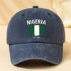 Unisex Modna i Wszechstronna Czapka z Daszkiem Baseballowa z Nadrukiem Litery NIGERIA EST 1960 Outdoorowa Codzienna Czapka z Daszkiem