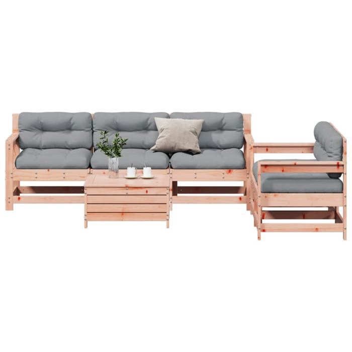 VidaXL Garden Lounge Set with Cushions 6 Pcs, Patio Sofas, Patio Furniture Set, Outdoor Furniture, Wood 3250826