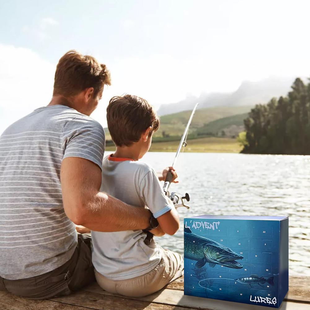 Angeln Weihnachtsartikel Adventskalender Countdown Angelköder 24 Tage Angelköder Set Kreative Weihnachtsgeschenke Tackle Blind Box