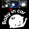 High Quality Funny Car Styling 3D Cartoon Stickers Baby In Car Warning Car-Sticker Baby On Board Car Accessories