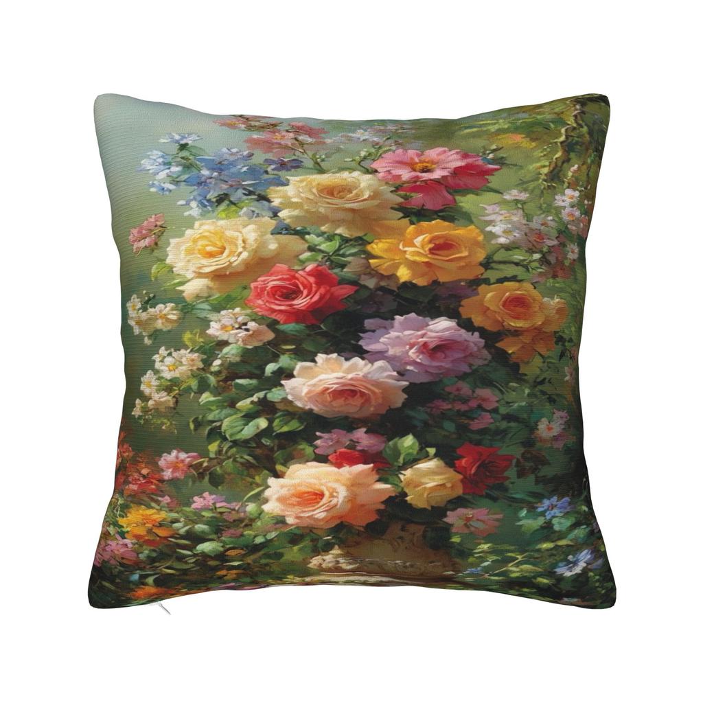 Rainbow Waterfall Art Pillow Cover  Square Cushion Cover Cute Funny Pillow Case For Living Room Chair