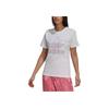 adidas Originals Trefoil Casual Breathable Sports Letter Print American Vintage Short Sleeve T-Shirt Women Tops White H20469