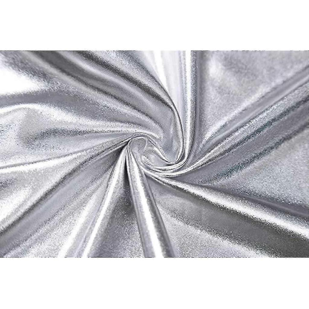 Women"s Metallic Pleated Skirt, Mini Skater Skirt-YuJia