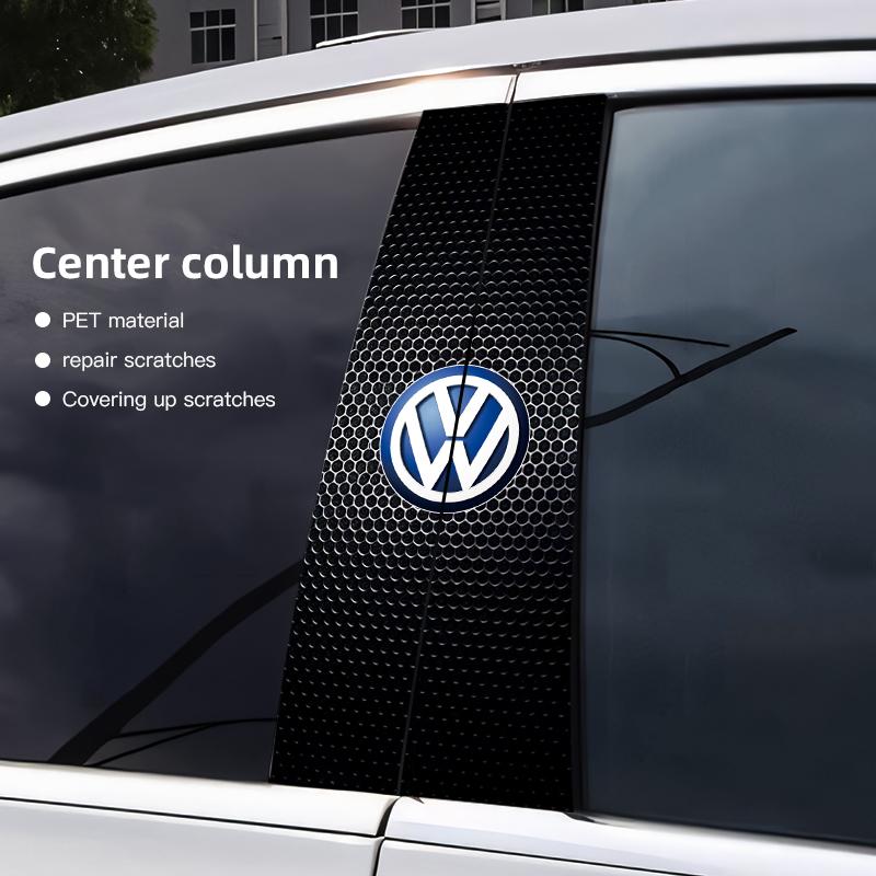 For VW Volkswagen Jetta MK5 Golf Car Stickers B-Pillar Center Column Decoration Cover PET Decals Auto Accessorie For Volkswagen