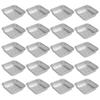 Paquete de 20 Bandejas Cuadradas Apilables de Papel de Aluminio Contenedores para Hornear para Uso en Horno Freidoras de Aire Revestimientos Accesorios