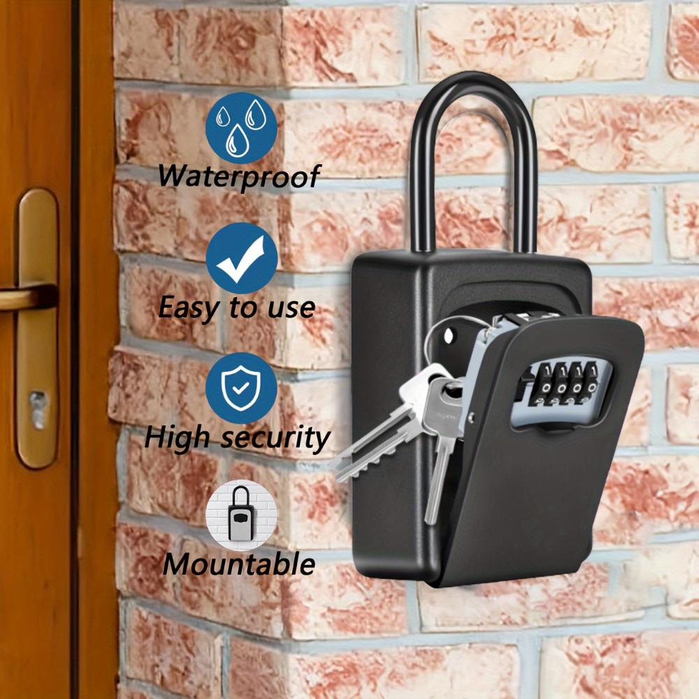Combination Lock Key Box, Rainproof and Loss-proof, Click To Change the Password, Outdoor Wall-mounted, Family Use, Plastic Material