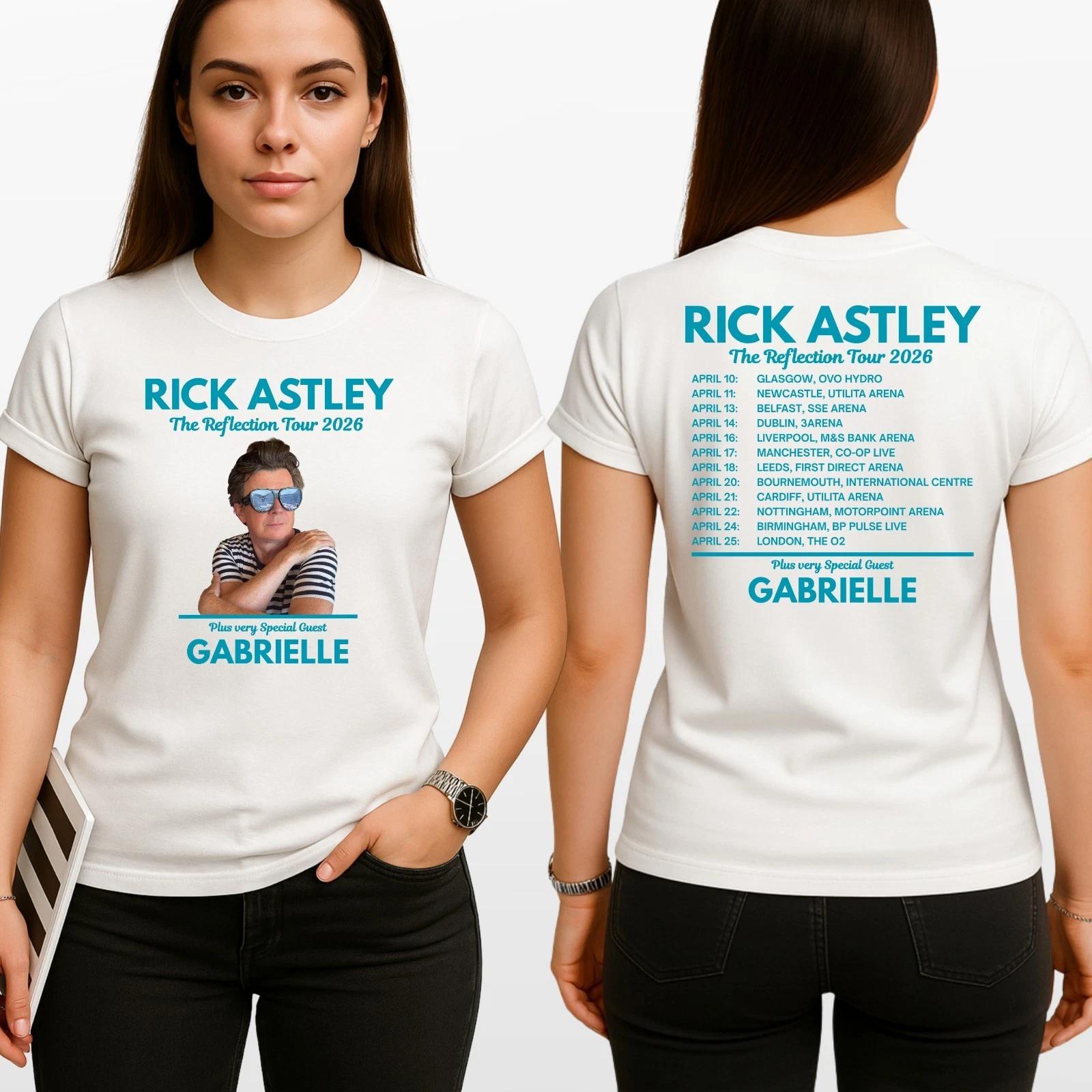Rick Astley Reflection Tour 2026 T-Shirt – Music Fan Unisex Concert Tee Top XL