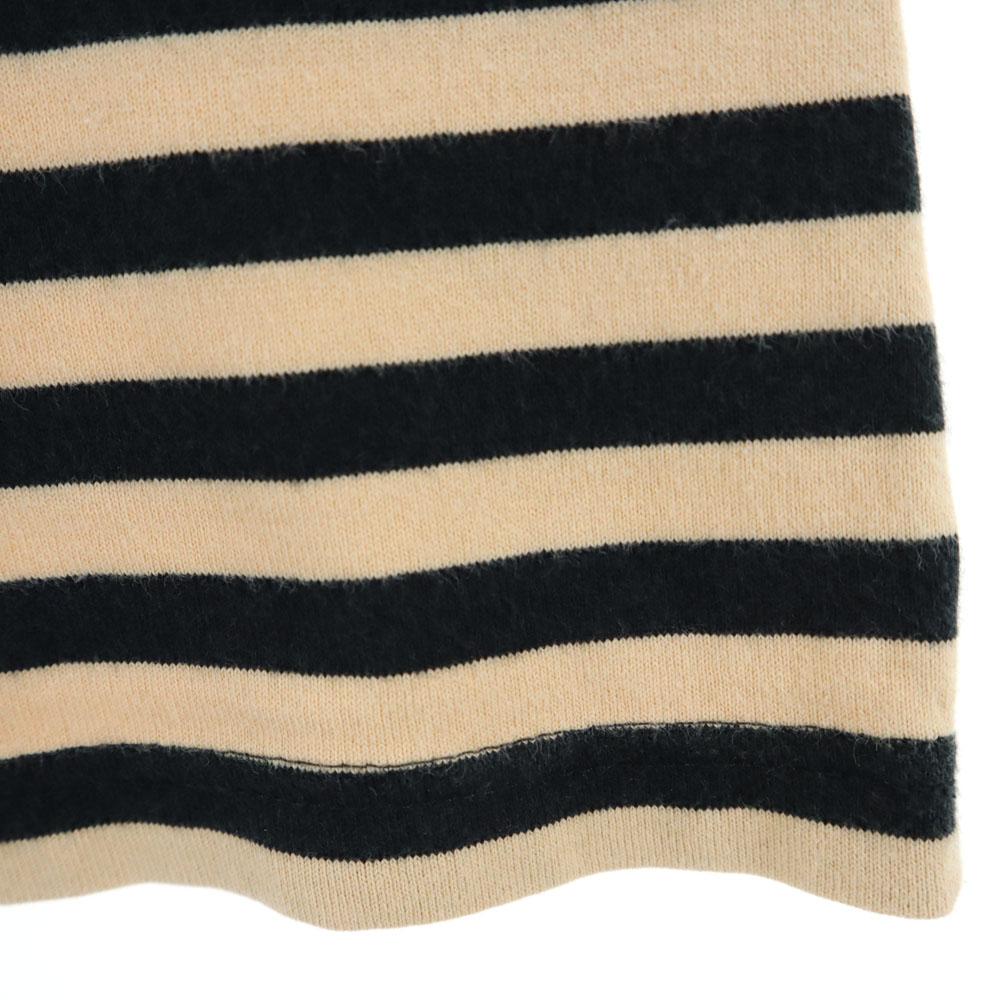 Marimekko Bordürenmuster 7/8-Ärmel U-Boot-Ausschnitt T-Shirt XS Beige Damen Gebraucht